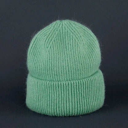 Soft Rabbit Fur Knit Beanie for Everyday Casual Outdoor Winter Fashion and Comfort Style