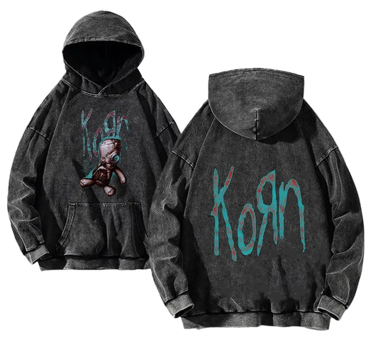 Anime-Inspired Gothic Graphic Hoodie With Oversized Urban Streetwear Fit