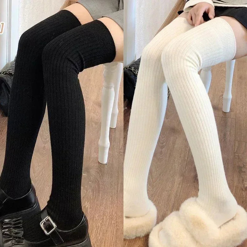Ribbed Knee High Socks with Soft Stretch Knit for Everyday Casual Fashion Styling