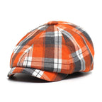 Vintage Plaid Ivy Flat Cap Classic Cotton Newsboy Streetwear Casual Hat