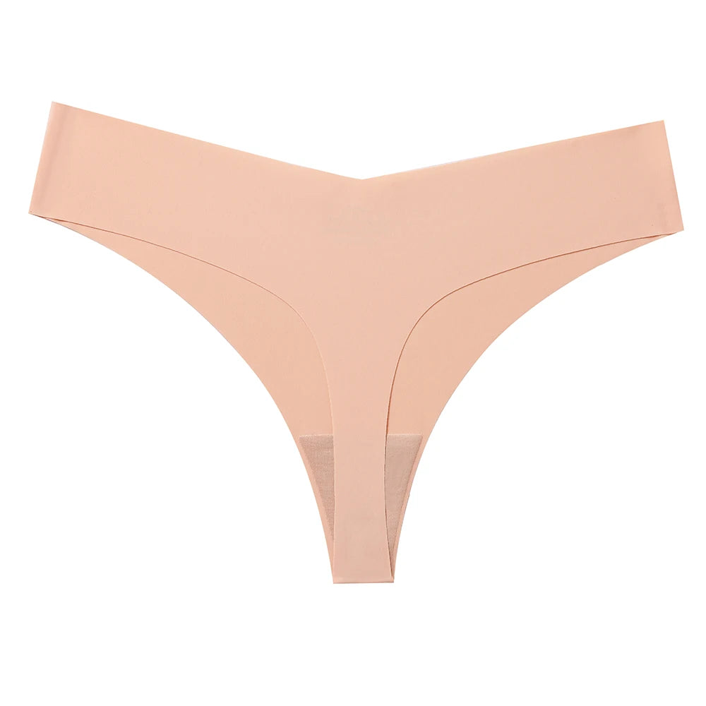 Seven-Piece Seamless V-Front Thong Set in Vibrant Jewel Tones
