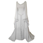 Elegant Medieval Inspired Gothic Maxi Dress with Fantasy Alternative Style