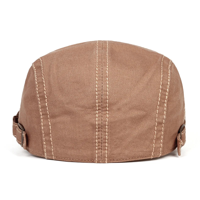 Classic Cotton Ivy Flat Cap Quilted Pattern Casual Vintage Streetwear Beret Hat
