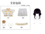 Iridescent Metallic Crop Top and Mini Skirt Set with Gold Fringe Detailing