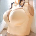 Full-Coverage Wireless Push-Up Bra with Smooth Molded Cups and Convertible Straps