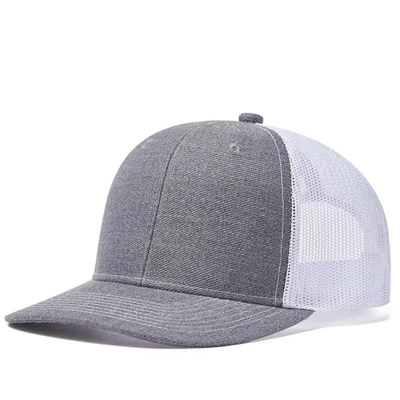 Unisex Breathable Trucker Baseball Cap with Mesh Back for Casual Outdoor Everyday Wear