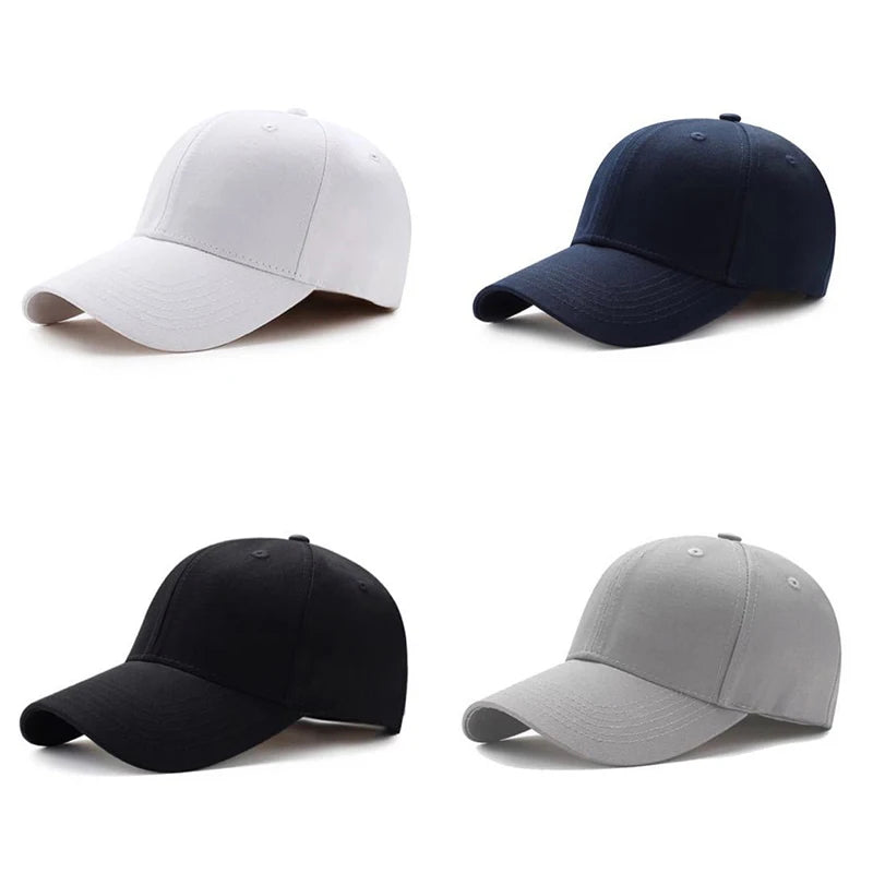 Minimalist Solid Baseball Cap Adjustable Curved Brim Casual Streetwear Fashion Hat
