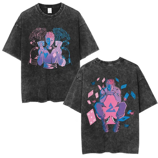 Retro Anime Goth Character Art Oversized Vintage Graphic T-Shirt