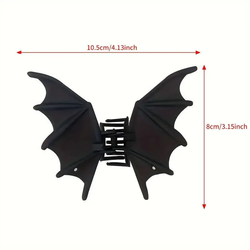 Gothic Bat Wing Hair Claw Clip Alternative Statement Hairstyle Accessory