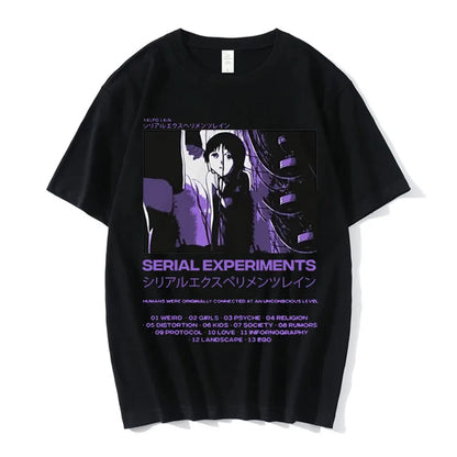 Cyber Anime Portrait Oversized Alternative Goth Streetwear Graphic Tee