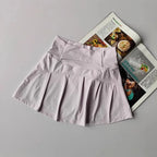 High Waist Active Skort with Built-In Shorts Performance A-Line Design