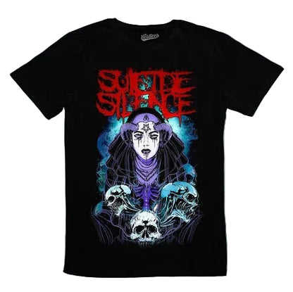 Dark Aesthetic Streetwear Cotton T-Shirt with Gothic Graphic Artwork and Relaxed Urban Style