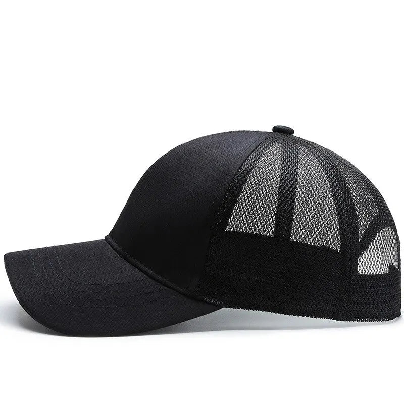 Unisex Breathable Mesh Baseball Cap with Adjustable Fit for Outdoor Sports and Everyday Wear