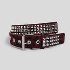 Faux Fur Rivet Waist Belt for Punk Y2K Alternative Fashion Styling
