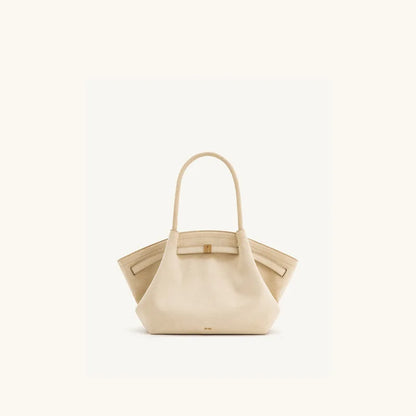Structured Dumpling Tote Bag with Top Handle Large Capacity Design