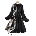 Vintage Gothic Kimono Dress with Dark Alternative Streetwear Aesthetic