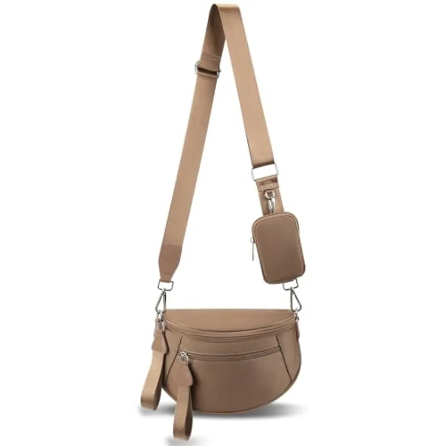 Checkered Crossbody Belt Bag with Adjustable Strap Everyday Travel Design