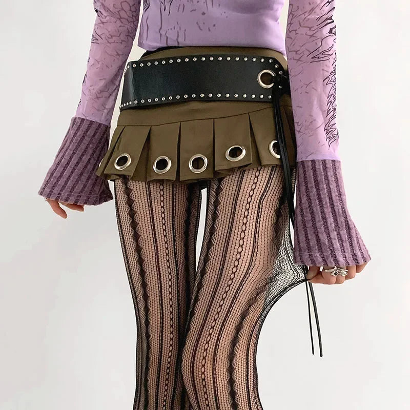 Geometric Mesh Fishnet Pantyhose Lightweight Alternative Fashion Statement Tights