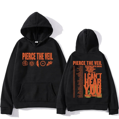 Oversized Tour Inspired Graphic Hoodie with Vintage Streetwear Artwork Design