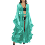 Sheer Layered Gothic Robe Style Alternative Fashion Dress Set