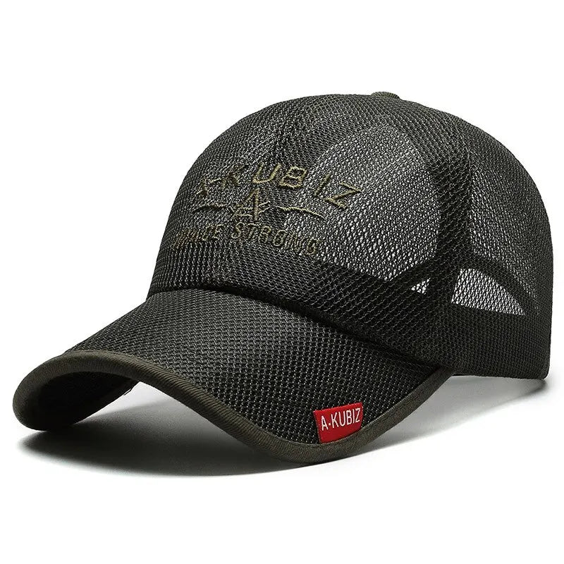 Unisex Breathable Mesh Baseball Cap with Embroidered Detail for Casual Outdoor Everyday Style