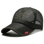 Unisex Breathable Mesh Baseball Cap with Embroidered Detail for Casual Outdoor Everyday Style