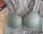 Smooth Contour Seamless Push-Up Bra and Matching Panty with Scalloped Lace Edging
