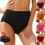 High-Waisted Solid Black Full-Coverage Brief Panty