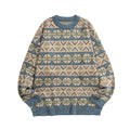 Men's Vintage Inspired Pattern Knit Relaxed Streetwear Sweater Pullover