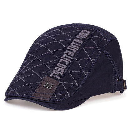 Classic Cotton Ivy Flat Cap Quilted Pattern Casual Vintage Streetwear Beret Hat