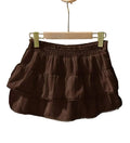Tiered Ruffle Mini Skirt with Lace Hem Lightweight A-Line Design