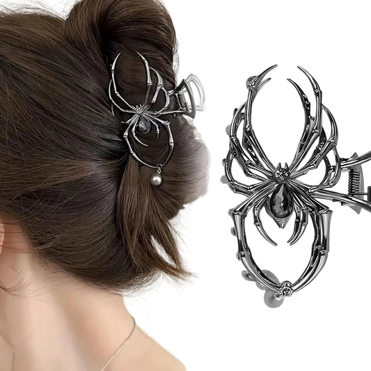 Gothic Spider Hair Claw Clip Y2K Alternative Statement Fashion Accessory