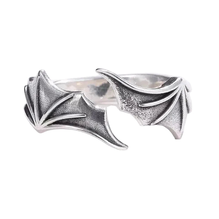 Vintage Wing Open Ring for Gothic Punk and Alternative Fashion Looks