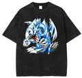 Anime Goth Beast Illustration Oversized Streetwear Graphic T-Shirt for Urban Styling