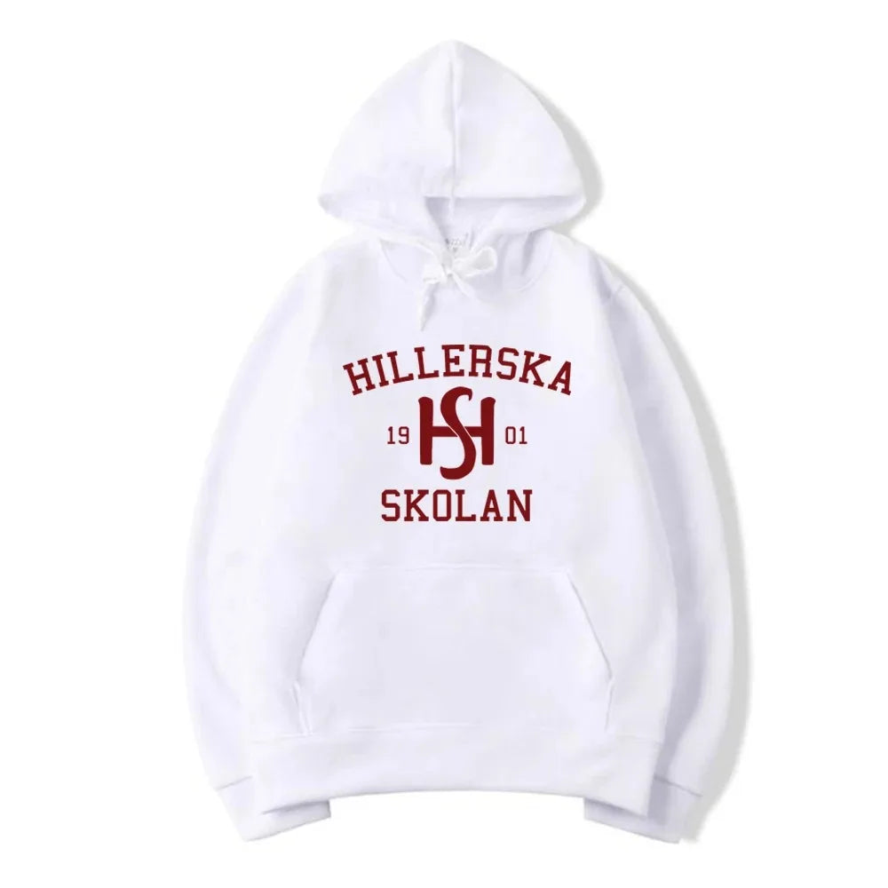 Collegiate Graphic Hoodie with Minimalist Streetwear Design and Relaxed Fit
