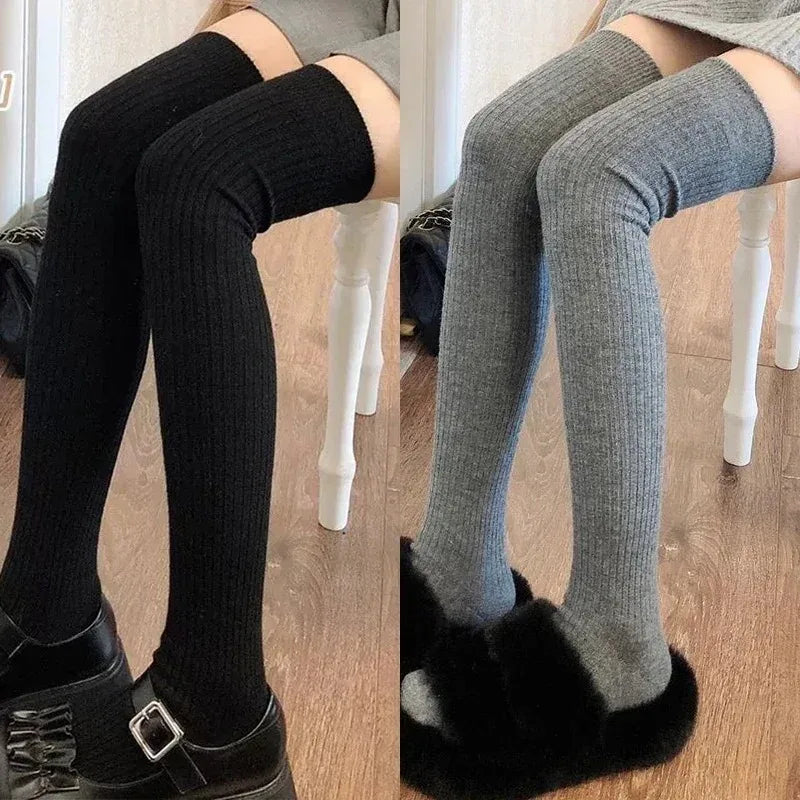 Ribbed Knee High Socks with Soft Stretch Knit for Everyday Casual Fashion Styling