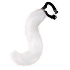 Complete Black and White Fox Maid Cosplay Set with Plush Paws, Tail, and Ear Headband