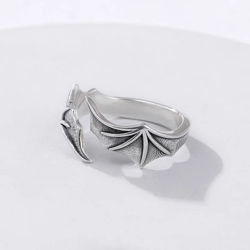 Vintage Wing Open Ring for Gothic Punk and Alternative Fashion Looks