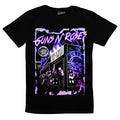 Oversized Streetwear Cotton T-Shirt with Neon Graphic Artwork and Urban Casual Design