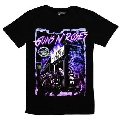 Oversized Streetwear Cotton T-Shirt with Neon Graphic Artwork and Urban Casual Design