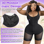 Open-Bust Zippered Bodysuit with Sheer Mesh Paneling and Lace Trim