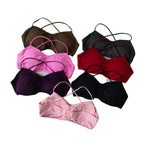 Minimalist Criss-Cross Strap Sling Bralette in Assorted Colors