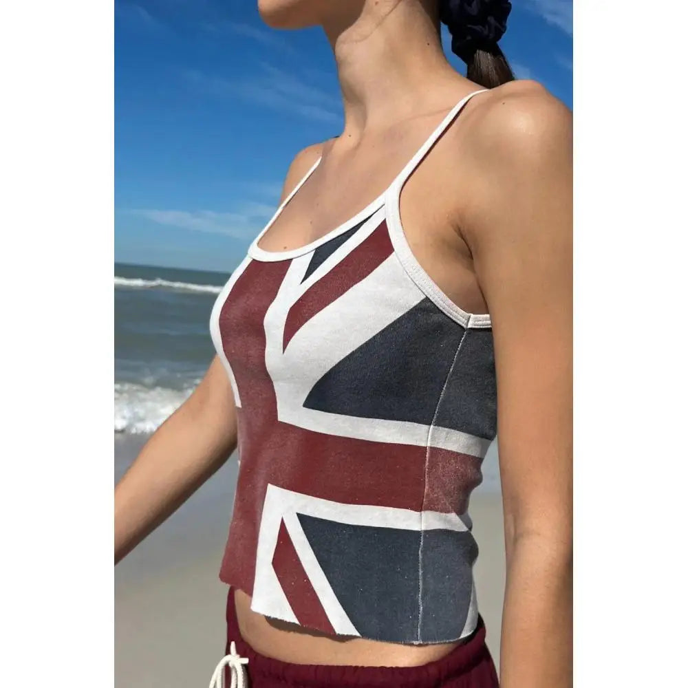 Graphic Print Slim Fit Tank Top with Stretch Fabric Contemporary Streetwear Style