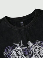 Distressed Cotton Sleeveless Tank Top with Minimalist Alternative Streetwear Punk Fashion Details