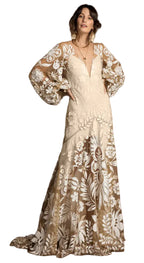 Ornate Embroidered Gothic Luxe Alternative Evening Gown