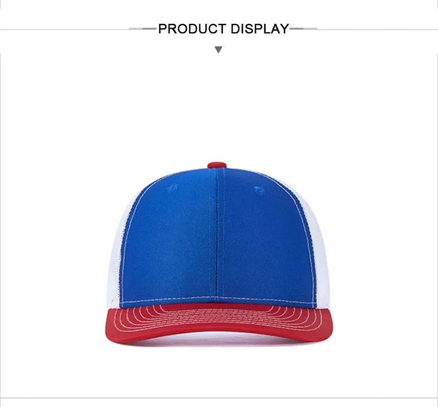 Unisex Breathable Trucker Baseball Cap with Mesh Back for Casual Outdoor Everyday Wear