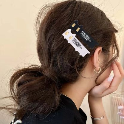 Cyber Grunge Graphic Hair Clip Set Alternative Streetwear Statement Accessories