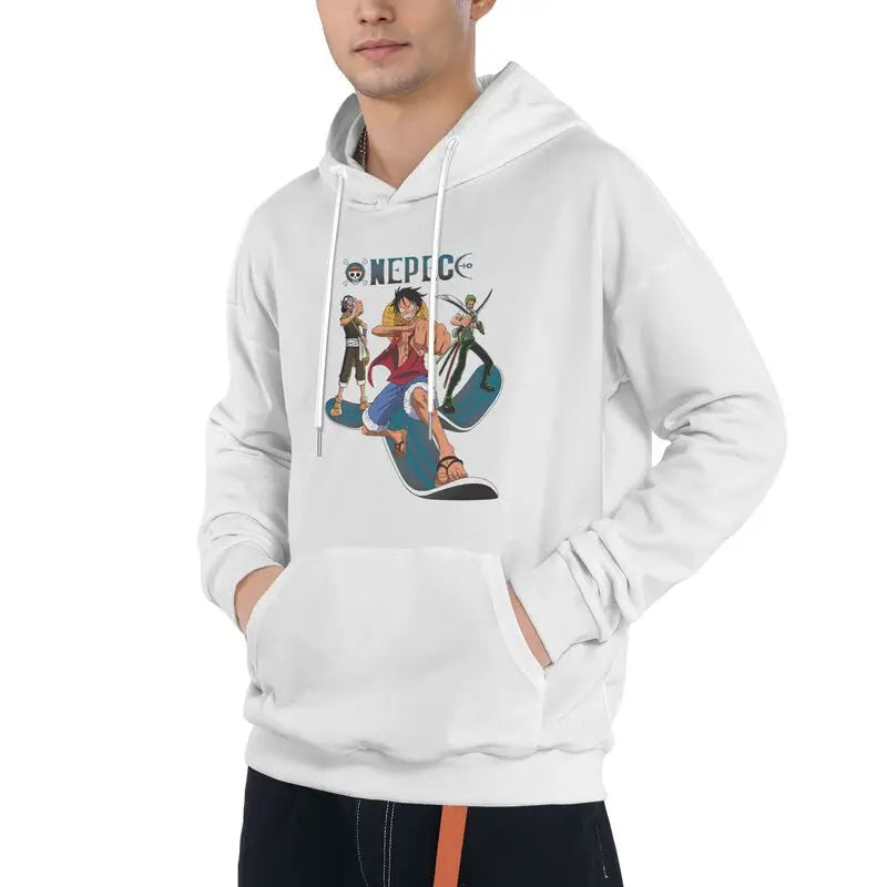 Retro Anime Streetwear Hoodie with Vintage Manga Graphic Artwork
