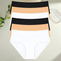 Six-Piece Classic Cotton Blend Mid-Rise Brief Set in Essential Neutrals