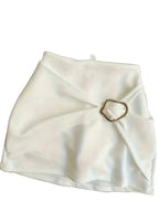 High Waist Pleated Mini Skirt with Metallic Accent A-Line Structure